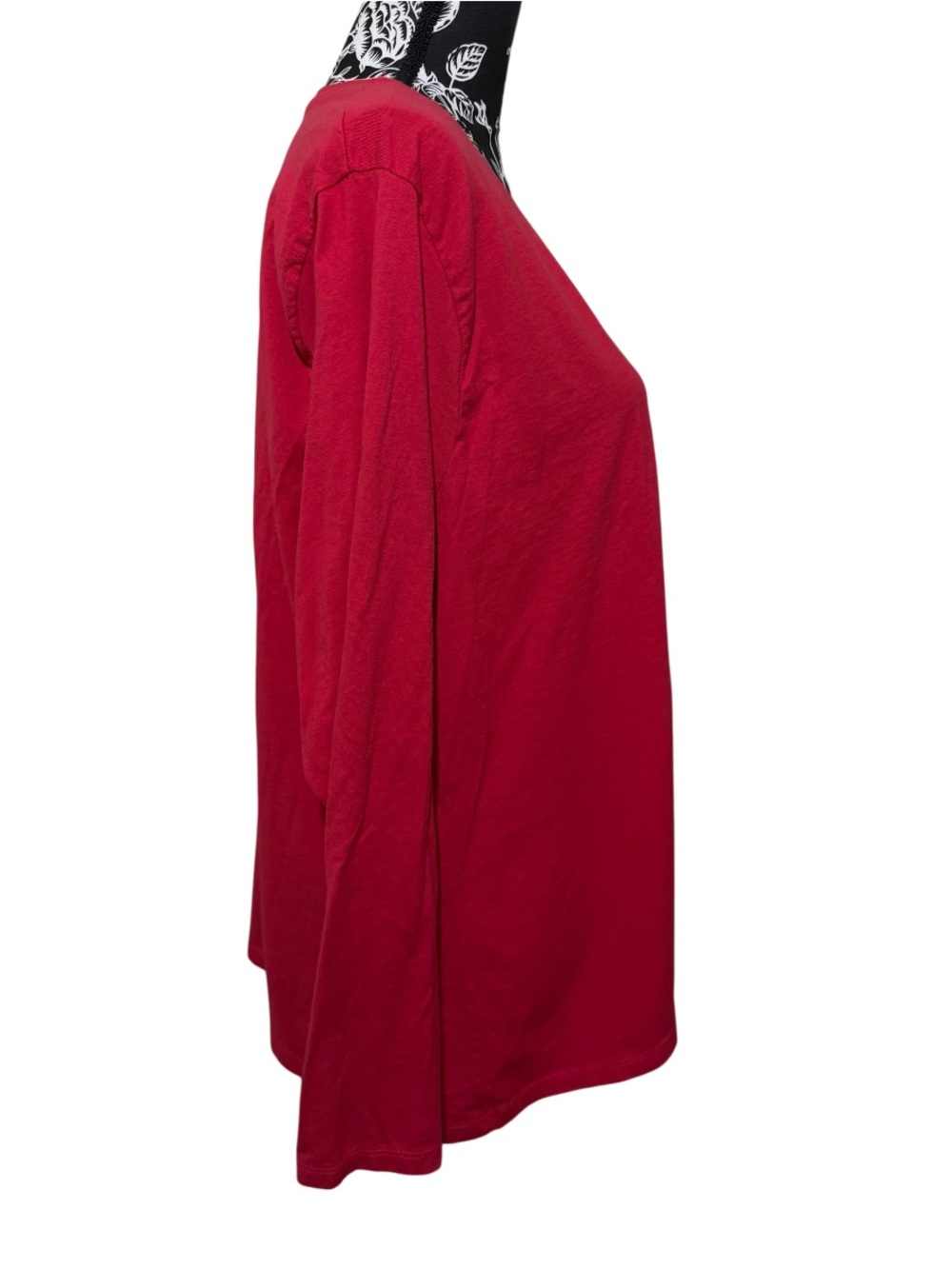 Hanes Women's Long-Sleeve Crewneck Top - Red - Picture 4 of 10